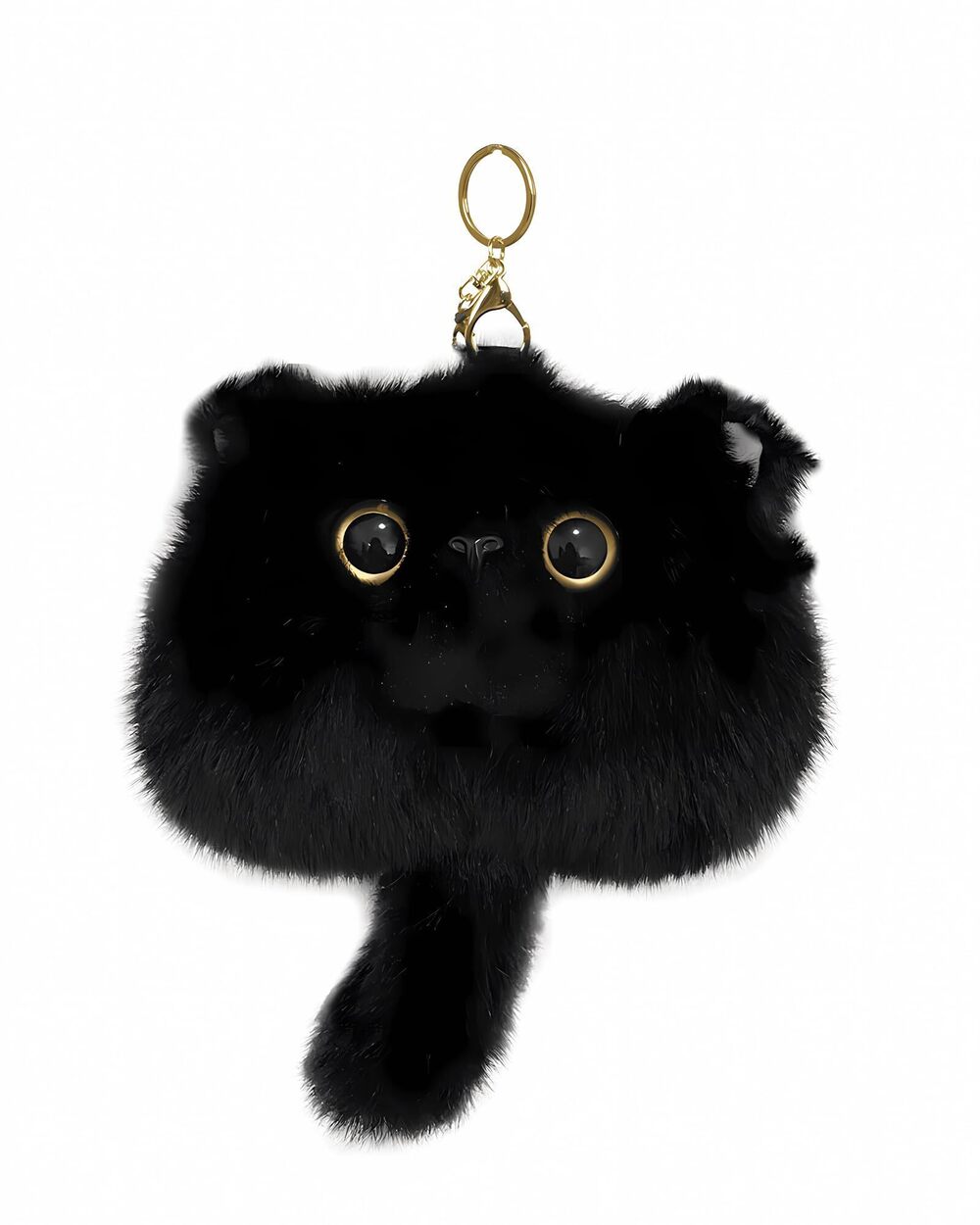 4233 Cute Black Cat Plush Keychain - Cat Coin Purse